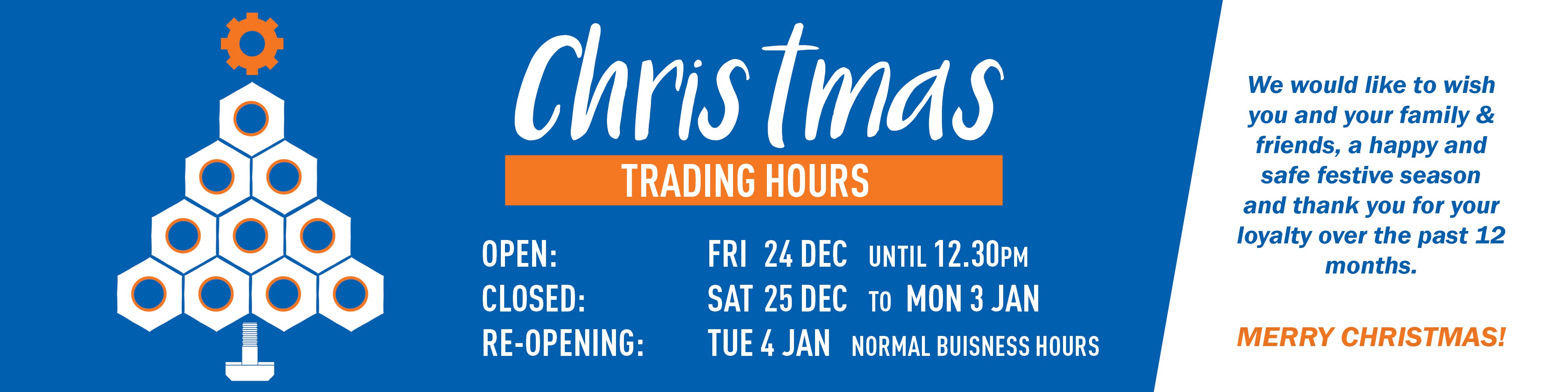 Christmas Trading Hours BJ Howes